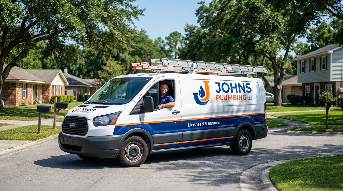 Johns Plumbing LLC service van in Gila Bend, AZ