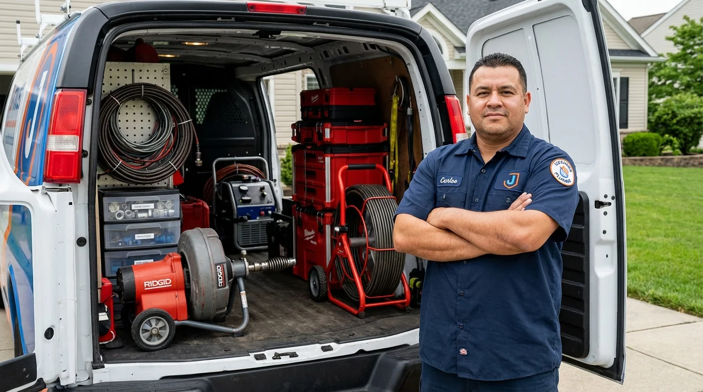 Professional drain cleaning equipment and Johns Plumbing LLC plumber in Gila Bend